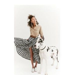 J. Crew Gingham Wrap Skirt